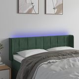 vidaXL LED Kopfteil Dunkelgrün 147x16x78/88 cm Samt