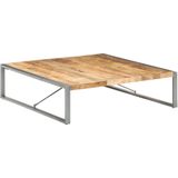 vidaXL Couchtisch 140x140x40 cm Raues Mangoholz