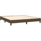 vidaXL Boxspringbett mit Matratze Dunkelbraun 160x200 cm Stoff