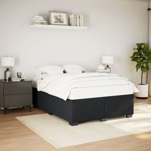 vidaXL Bettgestell ohne Matratze Schwarz 160x200 cm Samt