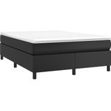 vidaXL Bettgestell Schwarz 140x190 cm Kunstleder