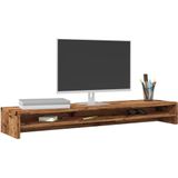 vidaXL Monitorständer Altholz-Optik 100x24x13 cm Holzwerkstoff