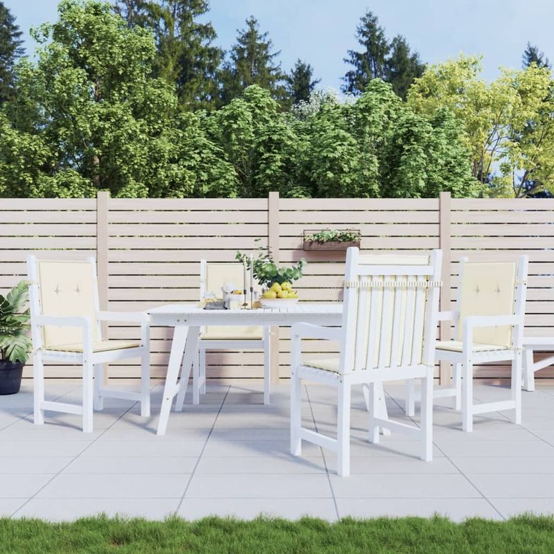 vidaXL Gartenstuhlauflagen für Niedriglehner 4 Stk. Creme 100x50x3 cm