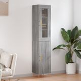 vidaXL Highboard Grau Sonoma 34,5x34x180 cm Holzwerkstoff