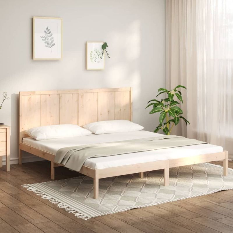 vidaXL Massivholzbett ohne Matratze 200x200 cm Kiefer