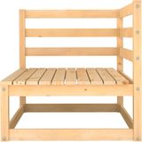 vidaXL Garten-Ecksofa mit Grauen Kissen Massivholz Kiefer