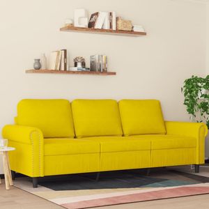vidaXL 3-Sitzer-Sofa Gelb 180 cm Samt