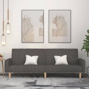 vidaXL Schlafsofa 2-Sitzer Dunkelgrau Stoff