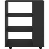 vidaXL Rollschrank Schwarz 60x35x75 cm Holzwerkstoff