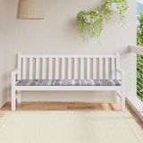 vidaXL Gartenbank-Auflage Grau Karomuster 180x50x4 cm Oxford-Gewebe