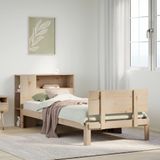 vidaXL Massivholzbett mit Regal ohne Matratze 90x190 cm Kiefer