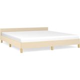 vidaXL Bettgestell ohne Matratze Creme 180x200 cm Stoff