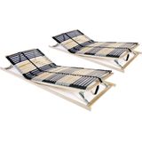 vidaXL Lattenroste 2 Stk. mit 42 Latten 7 Zonen 80x200 cm