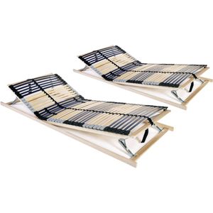 vidaXL Lattenroste 2 Stk. mit 42 Latten 7 Zonen 80x200 cm