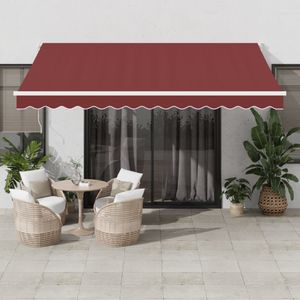 vidaXL Markise Manuell Weinrot 400x300 cm