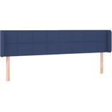 vidaXL Kopfteil mit Ohren Blau 203x16x78/88 cm Stoff