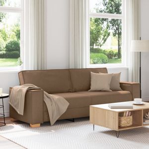 vidaXL 3-Sitzer Sofa in Braun, 180 cm, aus Stoff
