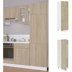 vidaXL Kühlumbauschrank Sonoma-Eiche 60x57x207 cm Holzwerkstoff