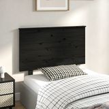 vidaXL Kopfteil Schwarz 94x6x82,5 cm Massivholz Kiefer