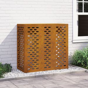 vidaXL Klimaanlagenabdeckung 110x50x105 cm Cortenstahl