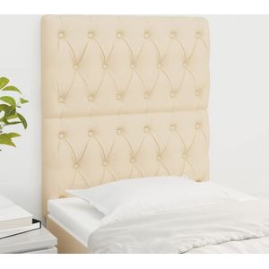 vidaXL Kopfteile 2 Stk. Creme 80x7x78/88 cm Stoff