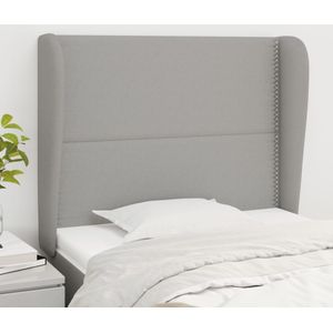 vidaXL Kopfteil mit Ohren Hellgrau 93x23x118/128 cm Stoff