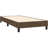 vidaXL Boxspringbett mit Matratze Dunkelbraun 90x190 cm Stoff