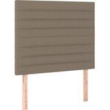 vidaXL LED Kopfteil Taupe 100x5x118/128 cm Stoff