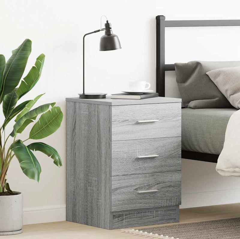 vidaXL Nachttisch Grau Sonoma 38x35x56 cm Holzwerkstoff