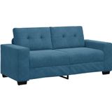 vidaXL Zweisitzer-Sofa Blau 140 cm Samt