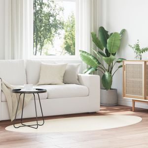 vidaXL Teppich 'HUARTE'Kurzflor weich und waschbar Creme 80x150 cm
