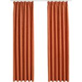 vidaXL Verdunkelungsvorhänge mit Haken 2 Stk. Rostbraun 140x245 cm