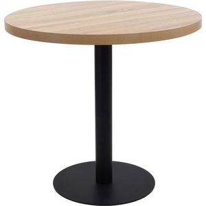 vidaXL Bistrotisch Hellbraun 80 cm MDF