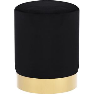 vidaXL Hocker Schwarz und Golden Samt