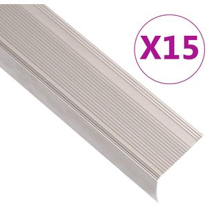 vidaXL Treppenkantenprofile L-Form 15 Stk. Aluminium 100cm Champagner