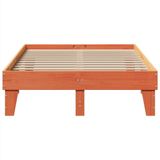 vidaXL Massivholzbett ohne Matratze Wachsbraun 120x200 cm Kiefernholz