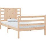 vidaXL Massivholzbett ohne Matratze 90x200 Kiefernholz