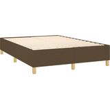 vidaXL Boxspringbett mit Matratze Dunkelbraun 140x190 cm Stoff