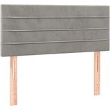 vidaXL Kopfteil Hellgrau 100x5x78/88 cm Samt