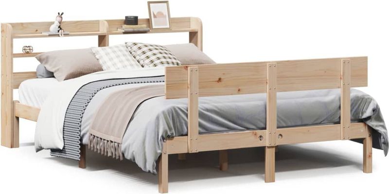 vidaXL Massivholzbett ohne Matratze 140x200 cm Kiefernholz