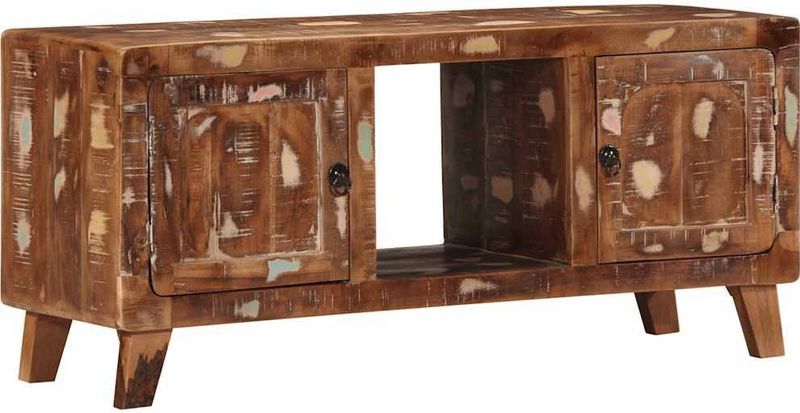 vidaXL TV-Schrank 105x46x32 cm Massivholz Altholz