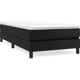 vidaXL Bettgestell Schwarz 90x190 cm Kunstleder