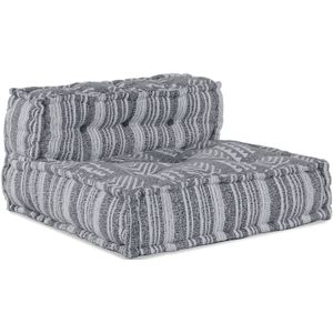 vidaXL Puff-Schlafsofa 4-Sitzer Modular Hellgrau Stoff