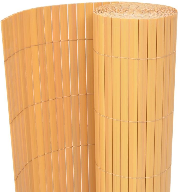 vidaXL Gartenzaun Doppelseitig PVC 90×300 cm Gelb