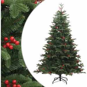 vidaXL Künstlicher Weihnachtsbaum Klappbar mit Zapfen & Beeren 240 cm