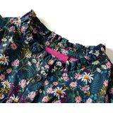 vidaXL Kinderkleid mit Langen Ärmeln Dunkelblau 116
