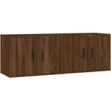 vidaXL TV-Wandschränke 2 Stk. Braun Eichen-Optik 57x34,5x40 cm