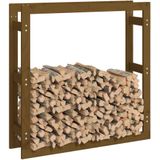 vidaXL Kaminholzregal Honigbraun 100x25x100 cm Massivholz Kiefer