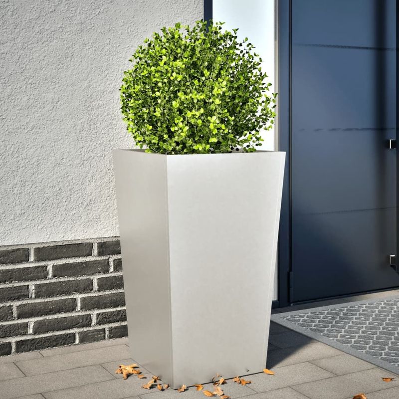 vidaXL Pflanzkübel 45x45x75 cm Edelstahl