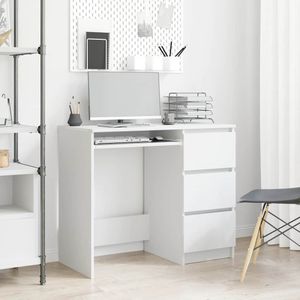 vidaXL Schreibtisch Weiß 90x45x76 cm Holzwerkstoff